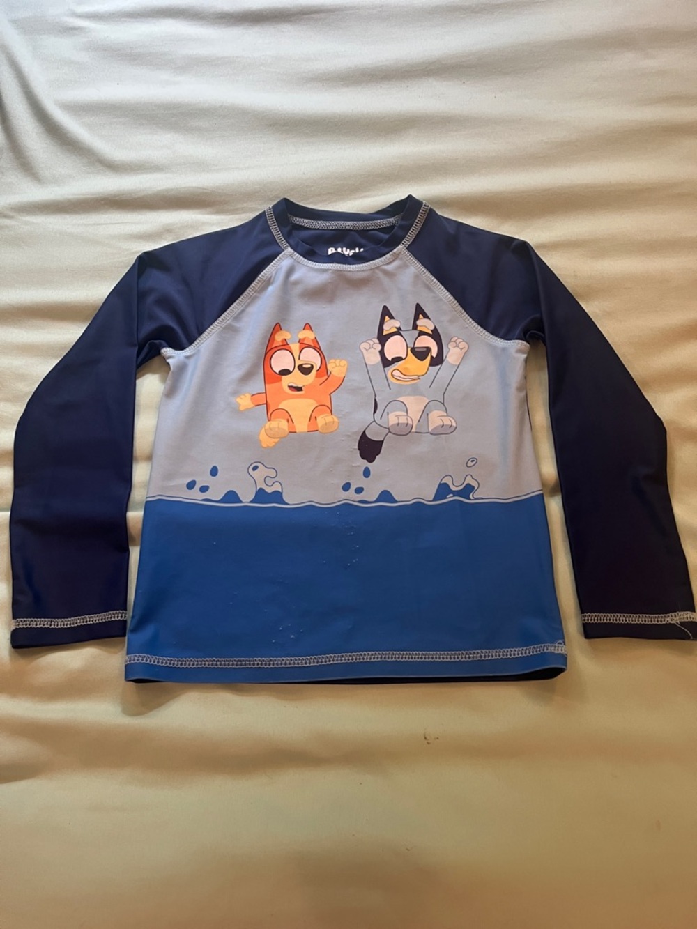Toddler Boys Bluey and Bingo Long-Sleeve Rash Guard Swim Top
